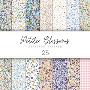 Motifs floraux printaniers sans couture, papier journal indésirable floral, motifs floraux, pastel printanier, papier numérique, arrière-plans floraux, papier de scrapbooking