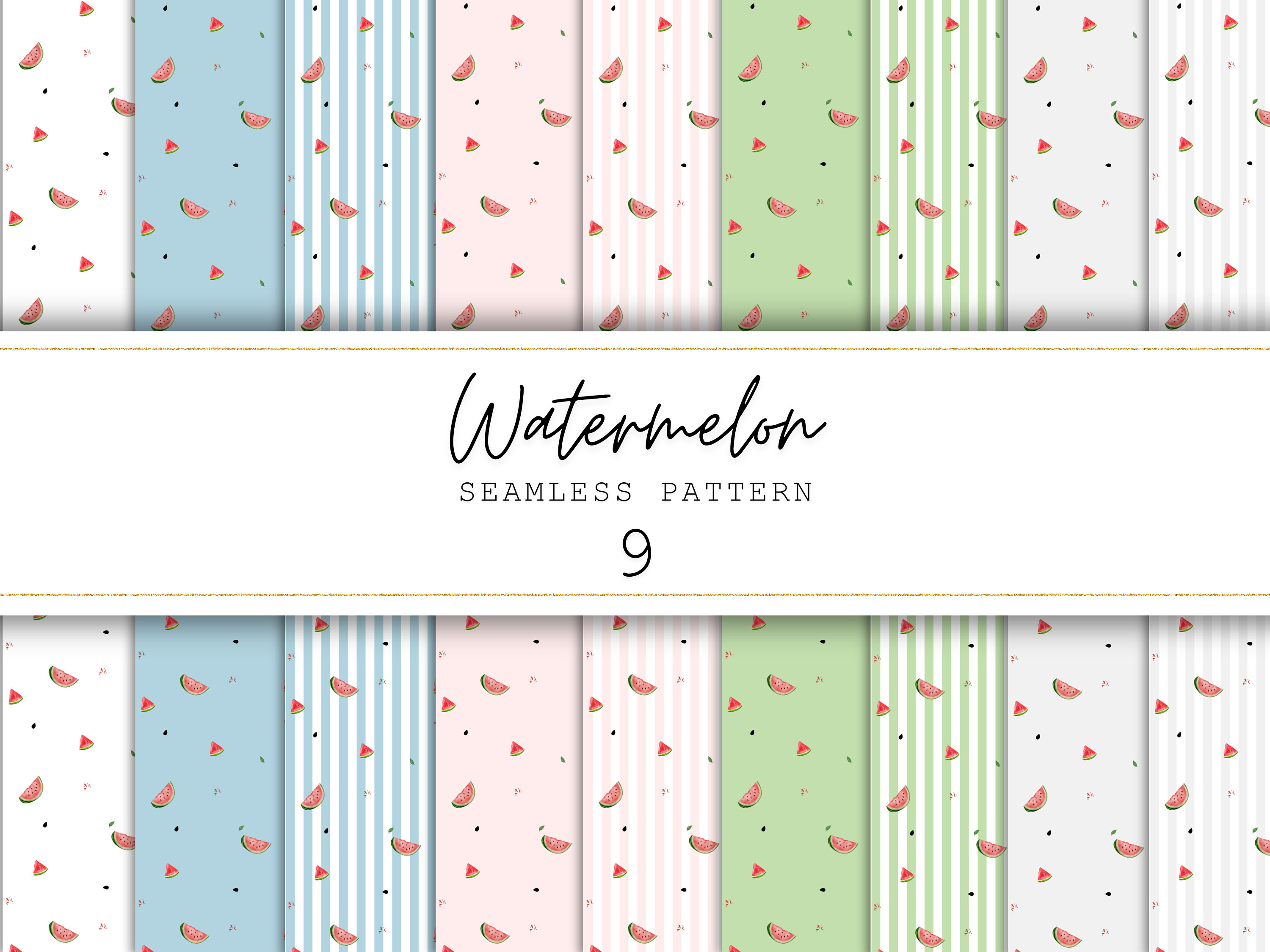 Watermelon Patterned Paper Watermelon Seamless Pattern Fruit Digital Paper Summer Fruit Seamless ...