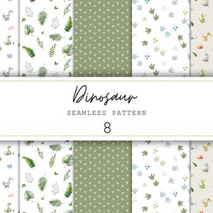 Tier Musterdesign Dino Digitale Nahtlose Papier Tier Junk-Journal Papier Tier Drucke Scrapbook Papier Tier Hintergrund Kommerzielle Nutzung