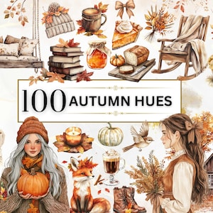Tons de Outono Aquarela Clipart Aconchegante Outono Clipart Outono PNG Aquarela Outono Meninas PNG Abóbora PNG Folhas Rústicas de Outono Png Cottagecore Outono