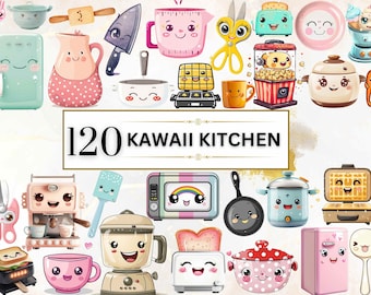 Kawaii Kitchen Clipart Kawaii Kitchen PNG Cute Kawaii PNG Clipart Kawaii Stickers Cute Kawaii Clipart Bundle Cooking Clipart Kitchen Tools