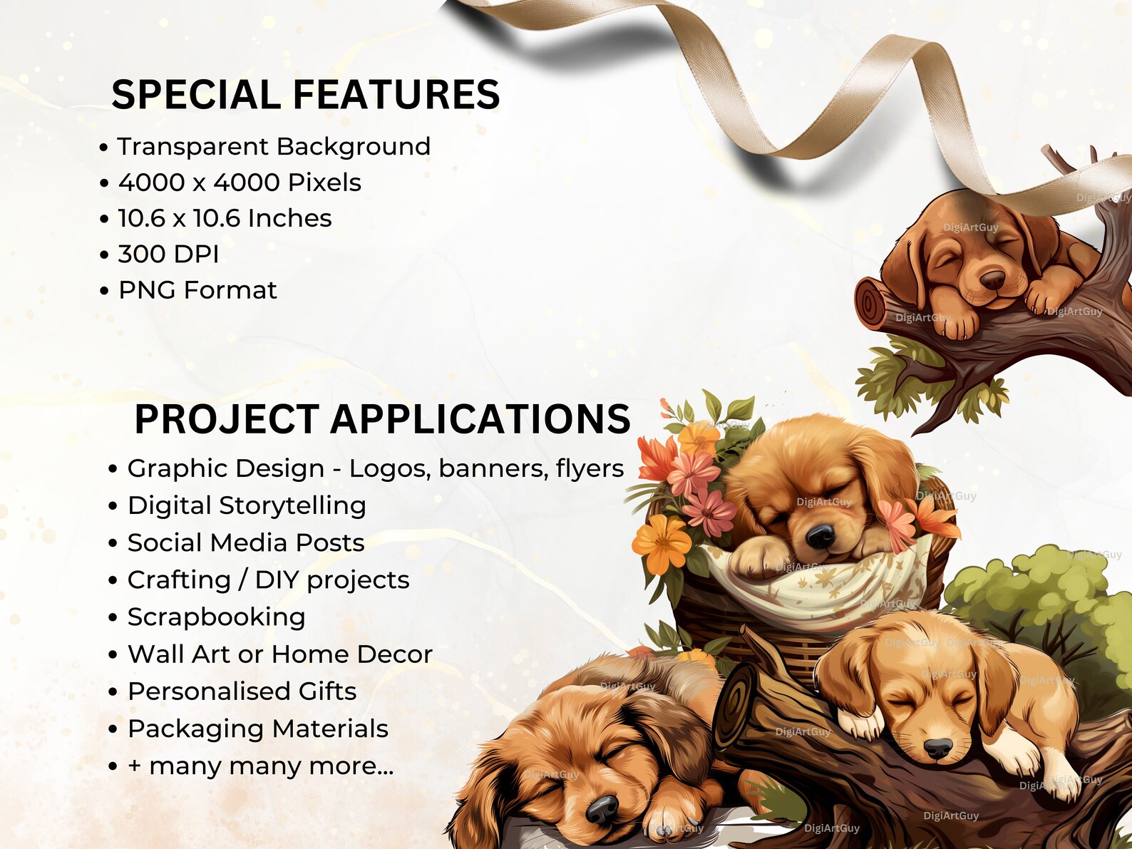 Dog Clipart Bundle Watercolor Dogs Clipart PNG Dog Breeds Clipart Cute ...