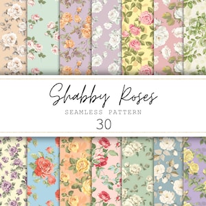Motif floral sans couture fleurs minables Papier numérique pour journal indésirable Papier imprimable Fond numérique Scrapbooking | Licence commerciale
