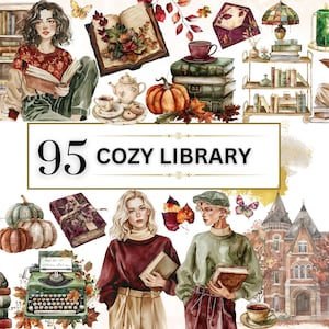 Gezellige herfst clipart aquarel herfst clipart bibliotheek clipart herfst PNG pompoen clipart herfst PNG herfstbladeren clipart boeken PNG herfst meisje png