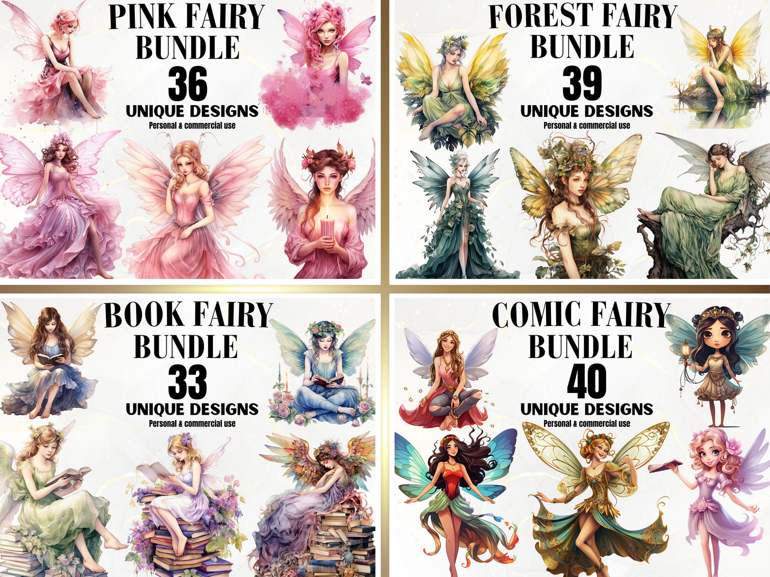 Fairy Clipart Watercolor Fairy Clip Art PNG Fairy Scrapbook - Etsy