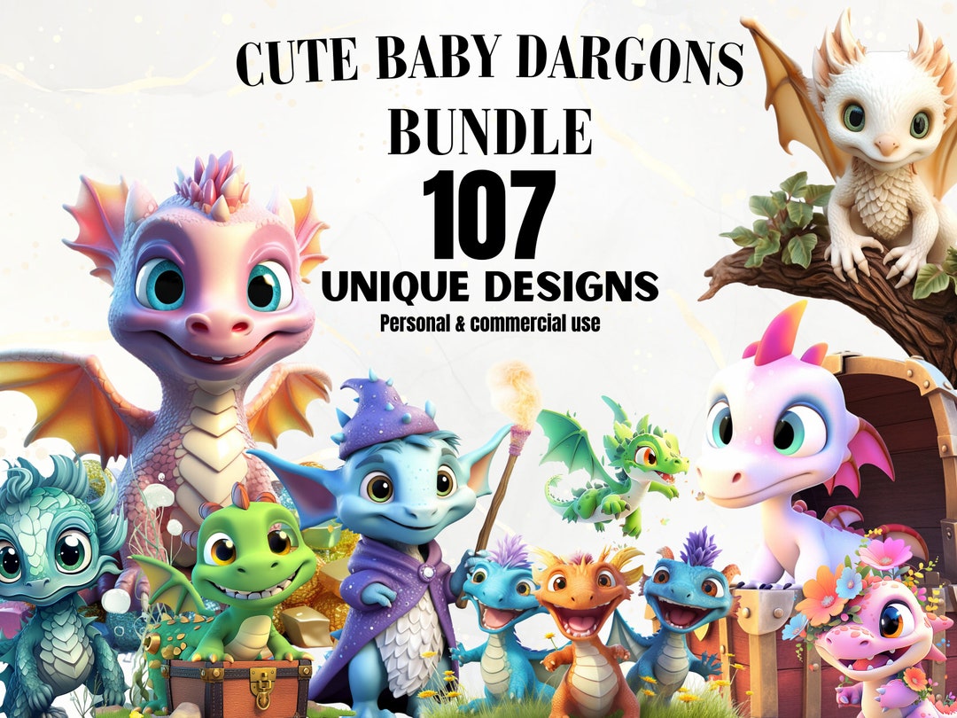 Cute Baby Dragons PNG Bundle 107 Cute Dragon Pngs, Dragon Clipart ...