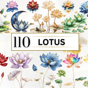 Clipart Flor De Lótus Clipart Flor Aquarela Primavera PNG Clipart Floral Flor Primavera PNG Flor De Lótus Clipart Flores Digitais | Uso comercial