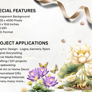 Description of special features of the images: transparent background, 4k pixels square, 10.6 x 10.6 inches. 300 DPI and PNG format.Project applications include graphic design, crafting, scrapbooking,personalised gifts and many more
