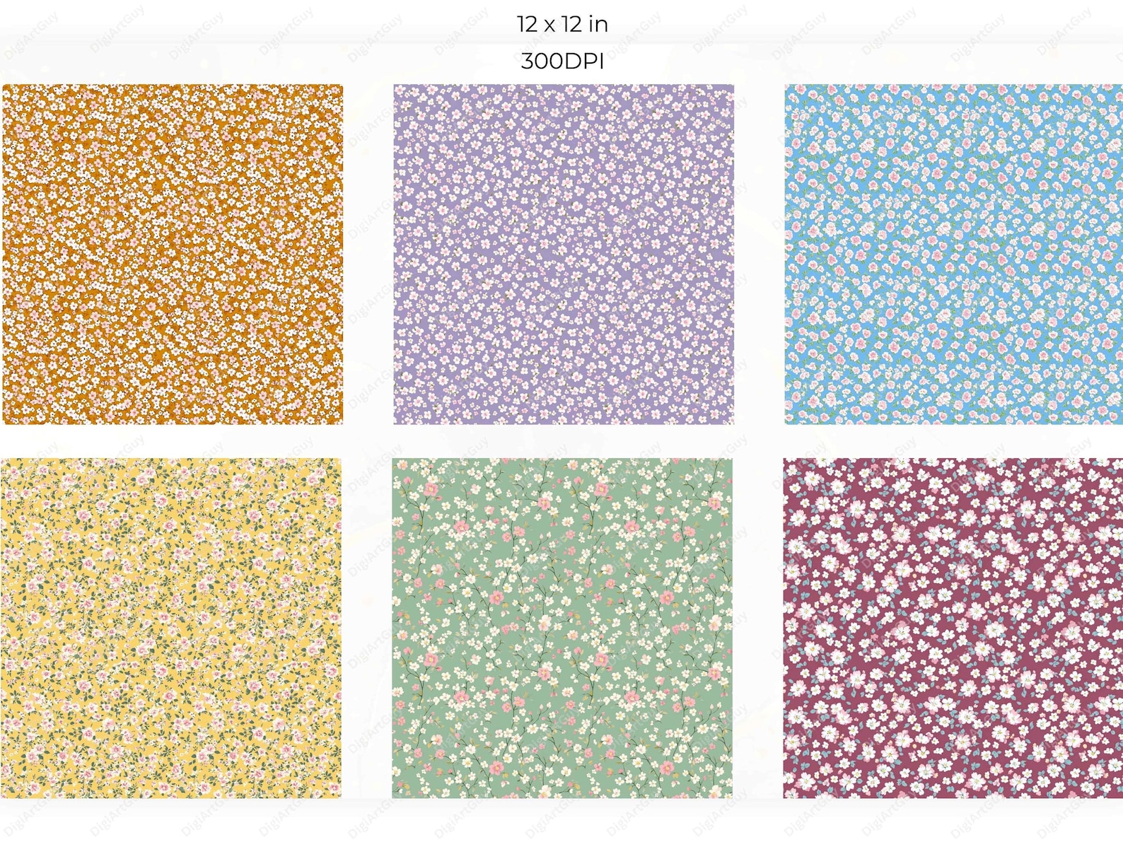Ditsy Floral Seamless Pattern Spring Floral Digital Paper Vintage ...