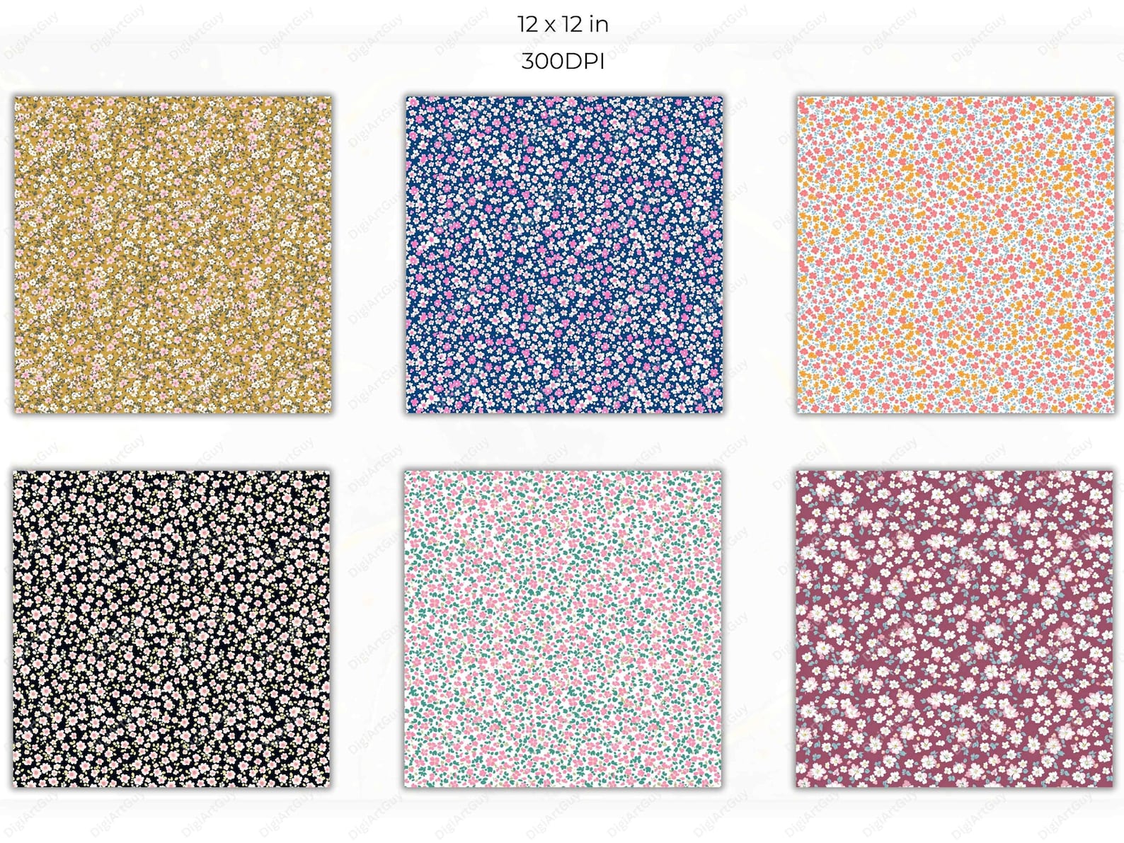Ditsy Floral Seamless Pattern Spring Floral Digital Paper Vintage ...