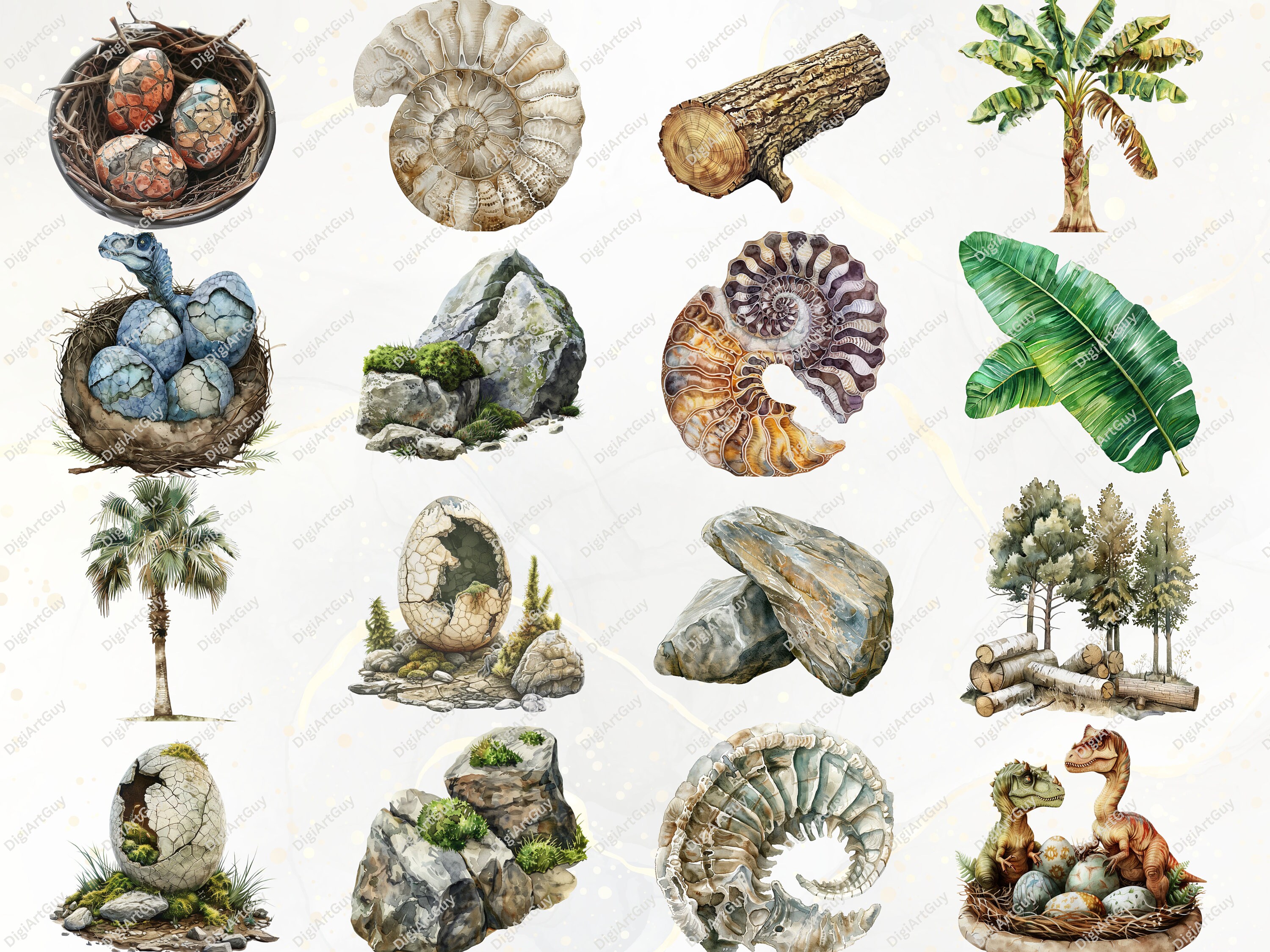 Dinosaur Clipart Watercolor Dinosaur PNG Dino Clip Art T-rex Clipart ...