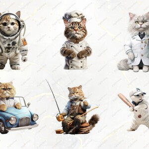 Working Cats PNG Bundle - 145 Cats Clipart Pngs, Cats Clipart, Animals ...