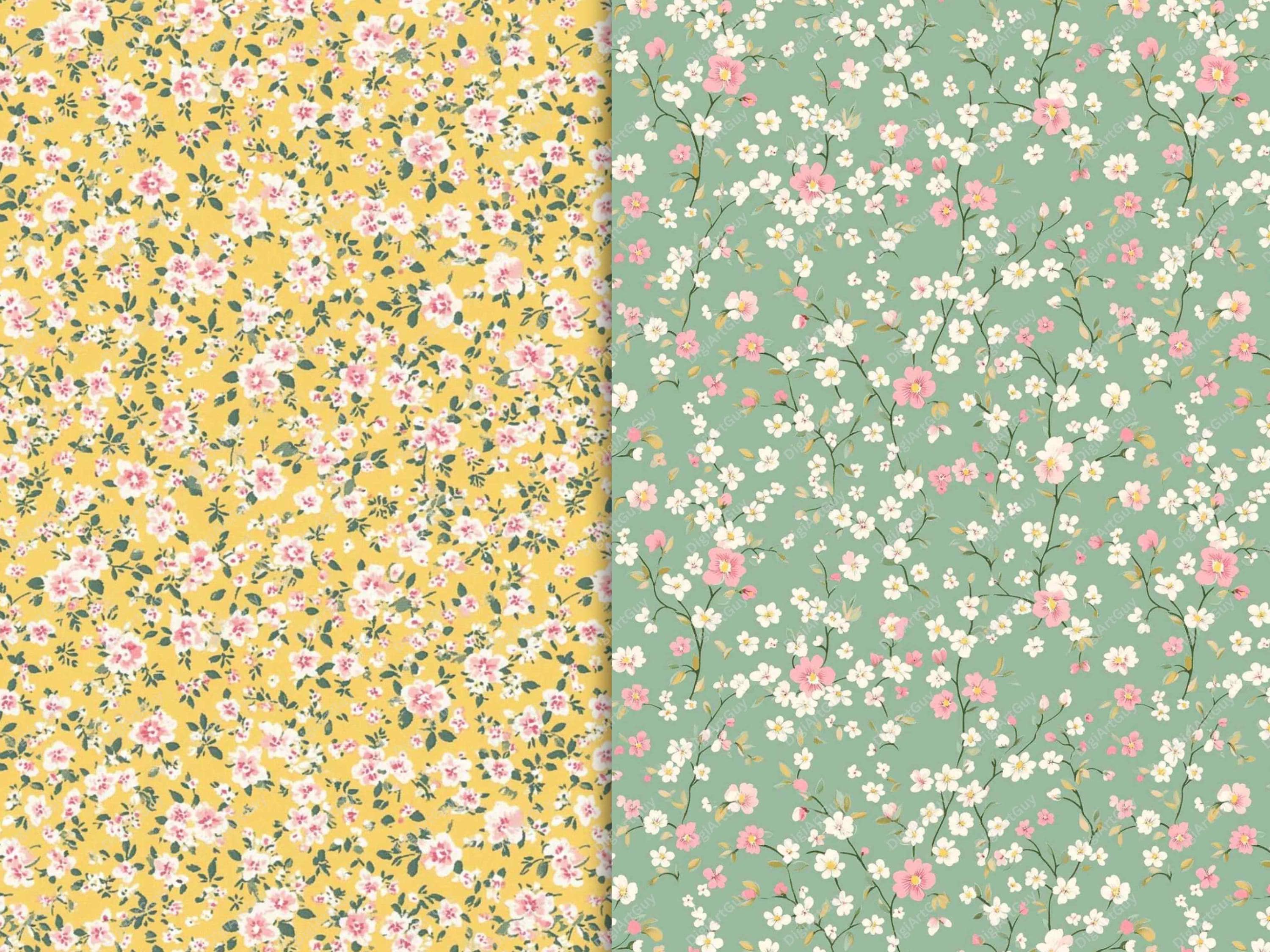 Ditsy Floral Seamless Pattern Spring Floral Digital Paper Vintage ...