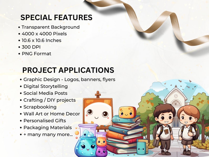 Description of special features of the images: transparent background, 4k pixels square, 10.6 x 10.6 inches. 300 DPI and PNG format.Project applications include graphic design, crafting, scrapbooking,personalised gifts and many more