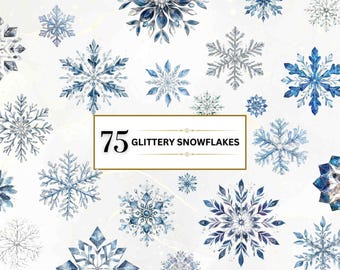 Aquarel sneeuwvlok clipart winter PNG glitter sneeuwvlokken PNG vakantie clipart winter sneeuwvlokken aquarel winter clipart sneeuwvlok patroon