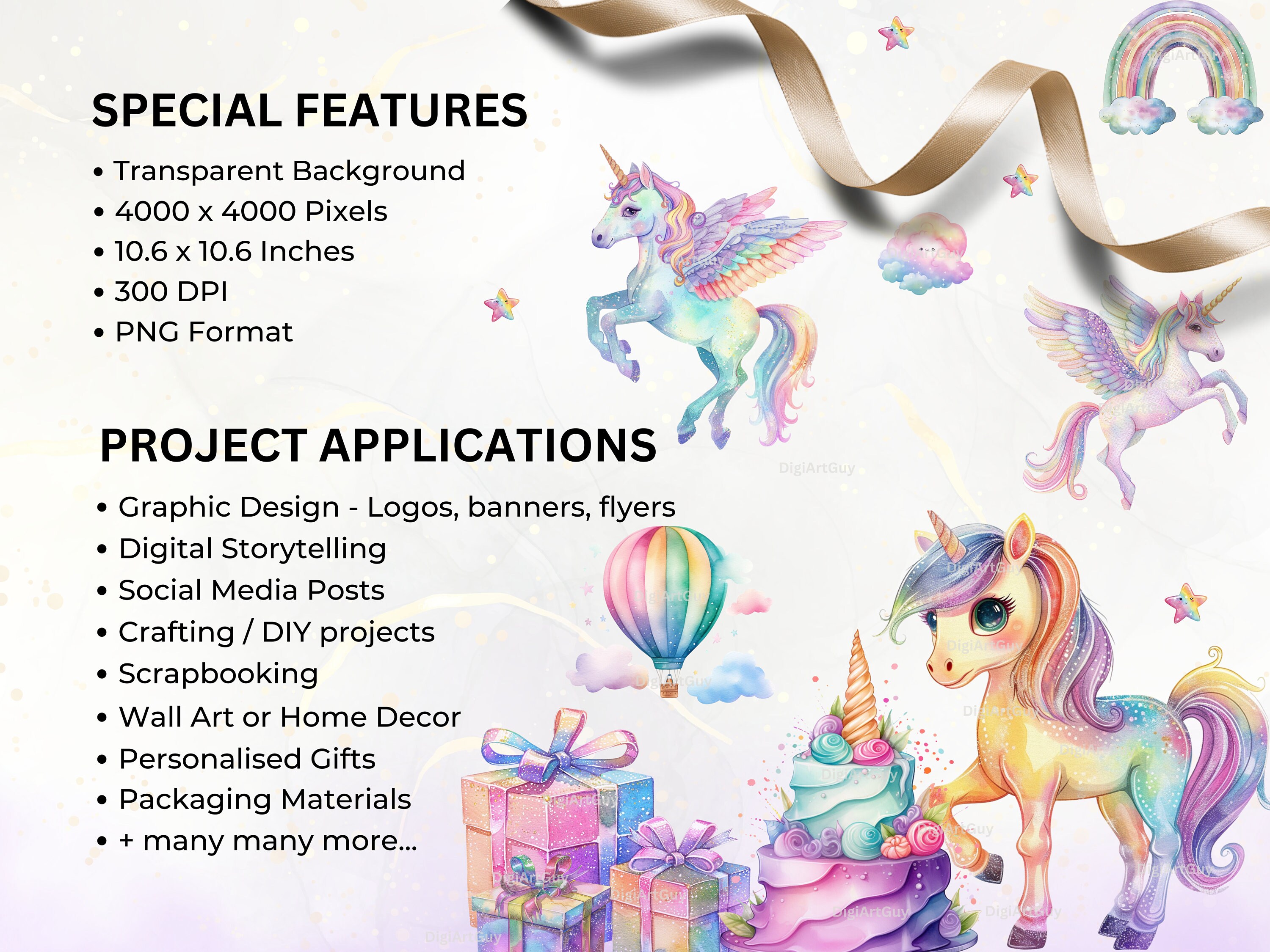 Unicorn Clipart Watercolor Rainbow Unicorn PNG Baby Unicorns Clipart ...