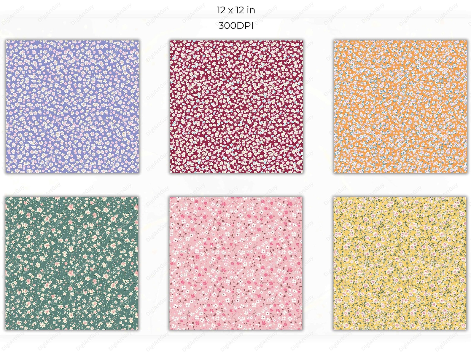 Ditsy Floral Seamless Pattern Spring Floral Digital Paper Vintage ...