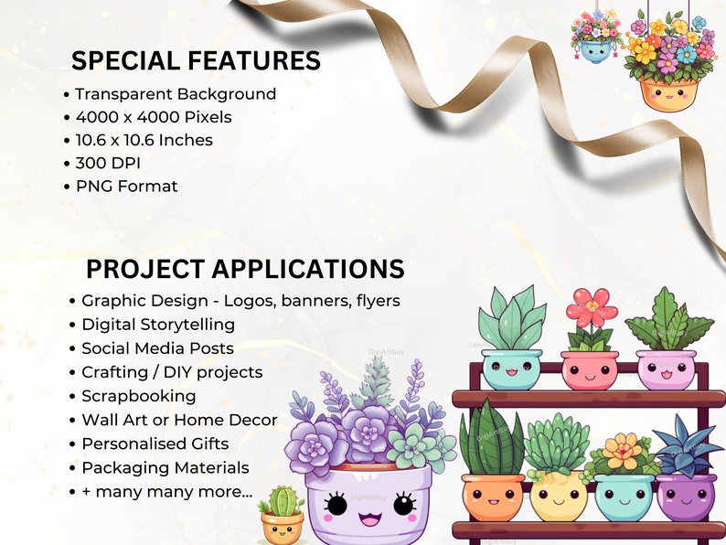 Kawaii Clipart Bundle - 165 Cute Kawaii PNG Clipart Kawaii Flower Clipart, Kawaii Plants Clipart Cute Kawaii Clipart Kawaii Stickers image 2