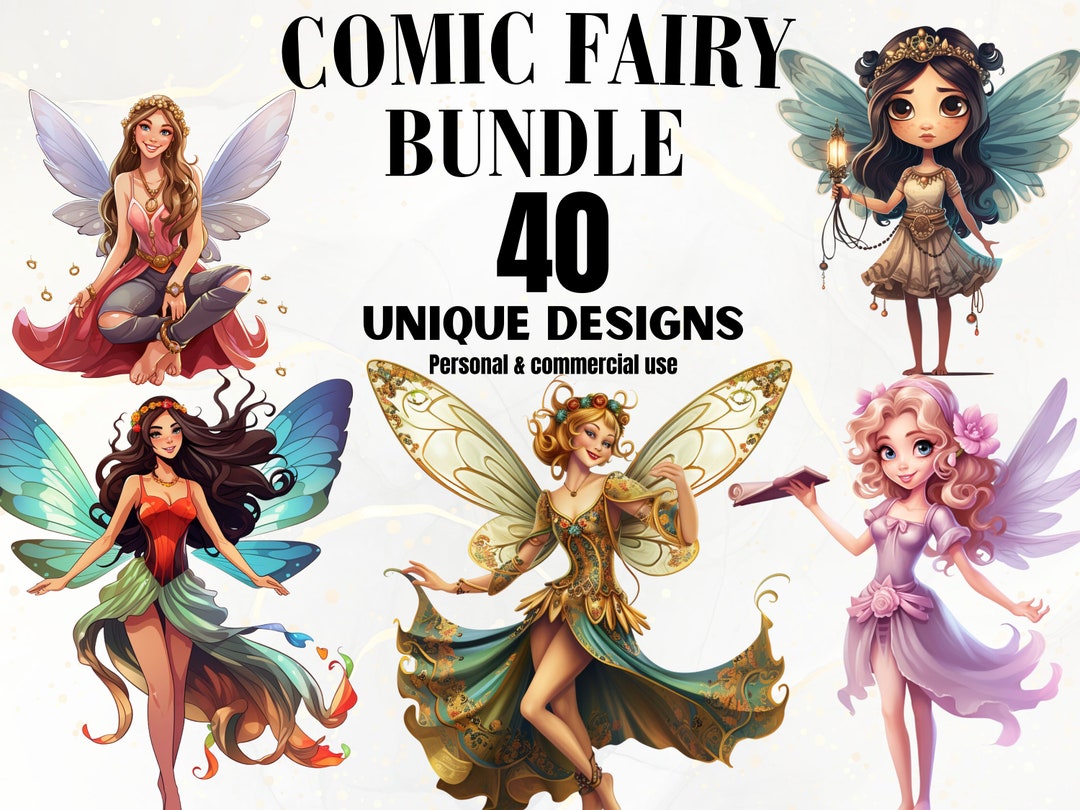 Animated Fairy Clipart - 40 Fairy Images, Animated Print Art, Fantasy ...