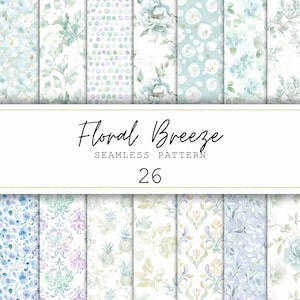 Motifs floraux printaniers sans couture floral vintage papier numérique floral bleu papier pour journal indésirable papier floral scrapbooking papier motif floral répété