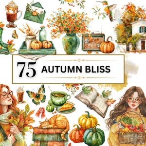 Acuarela Otoño Clipart Paquete Acuarela Otoño Clipart PNG Calabaza Clipart Acogedor Otoño PNG Otoño Hojas Clipart Otoño PNG / Uso Comercial