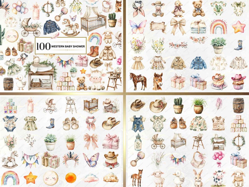 Clipart baby shower - 1700+ sexe révèlent des cliparts, baby shower rose, baby shower bleu, baby shower neutre PNG, nouveau-né, clipart chambre d'enfant image 8