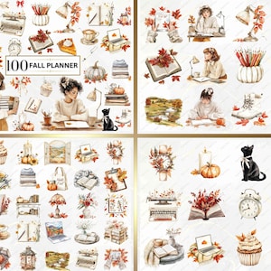 Shows fall planner examples from the bundle