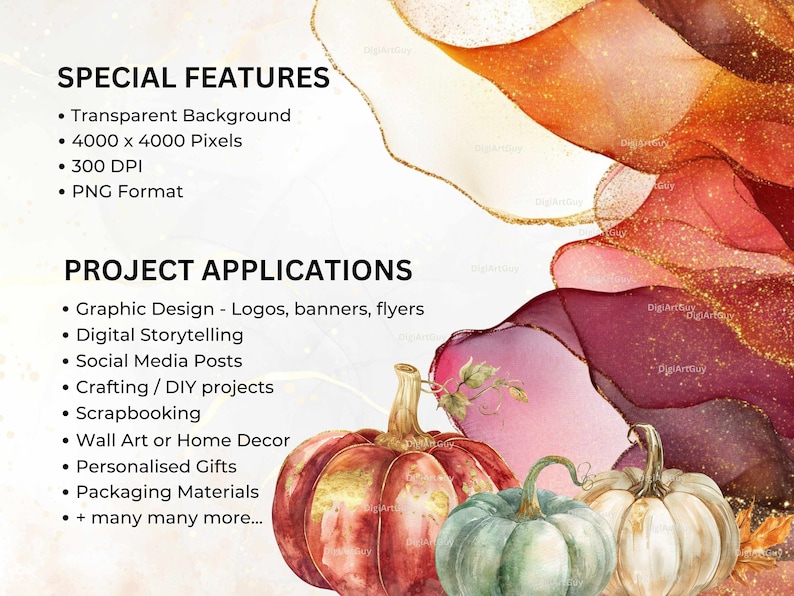 Description of special features of the images: transparent background, 4k pixels square, 10.6 x 10.6 inches. 300 DPI and PNG format.Project applications include graphic design, crafting, scrapbooking,personalised gifts and many more