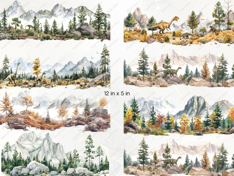 Dinosaur Clipart Watercolor Dinosaur PNG Dino Clip Art T-rex Clipart ...