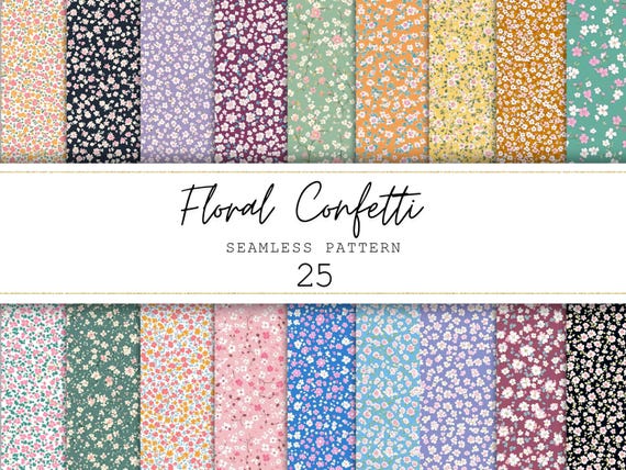 Ditsy Floral Seamless Pattern Spring Floral Digital Paper Vintage Digital Art Seamless Small Floral Prints Floral Junk Journal Paper