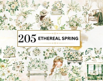 Flower Clipart Watercolor Flower PNG Spring Clipart White Flower Bouquet Clipart Wedding Flowers Clipart Floral PNG | Commercial Use