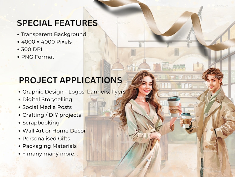 Description of special features of the images: transparent background, 4k pixels square, 10.6 x 10.6 inches. 300 DPI and PNG format.Project applications include graphic design, crafting, scrapbooking,personalised gifts and many more