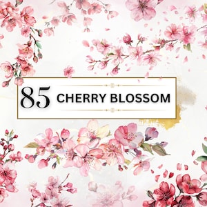 Kersenbloesem clipart aquarel bloem PNG bloemen boeket PNG Sakura clipart roze bloemen clipart bruiloft bloem clipart | Commercieel gebruik