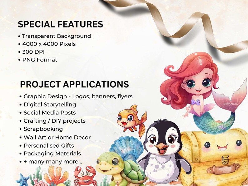 Description of special features of the images: transparent background, 4k pixels square, 10.6 x 10.6 inches. 300 DPI and PNG format.Project applications include graphic design, crafting, scrapbooking,personalised gifts and many more