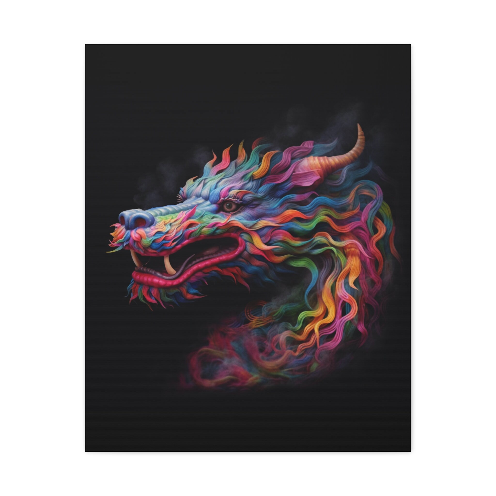 Rainbow Colored Chinese Dragon Wall Art Wall Hanging Home Etsy