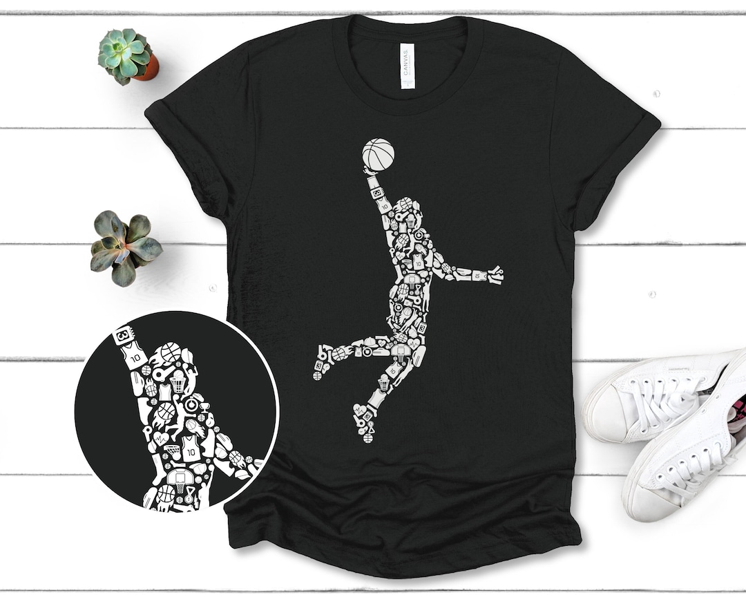 Basketball Coach Shirt Dunking Basketball Player Tshirt Hoops Etsy