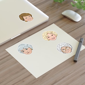 Golden Girls Dorothy Rose Blanche Sophia Die-Cut Sticker Sheet in Cartoon Style Art