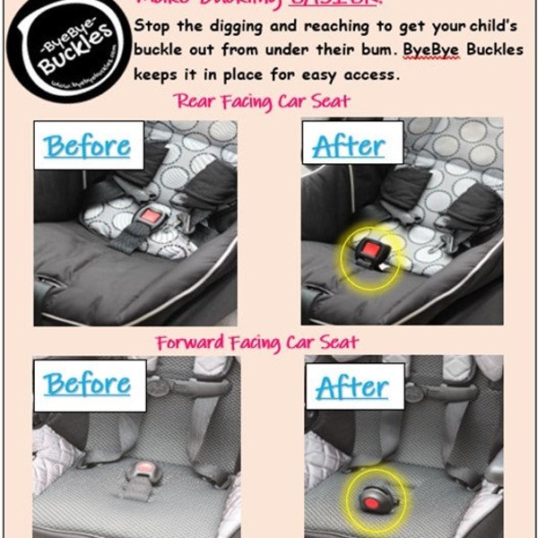 Car Seat Buckle Helper, Make Car Seat Buckling Easy, Base Buckle holder for quick and easy buckling, Magnetic