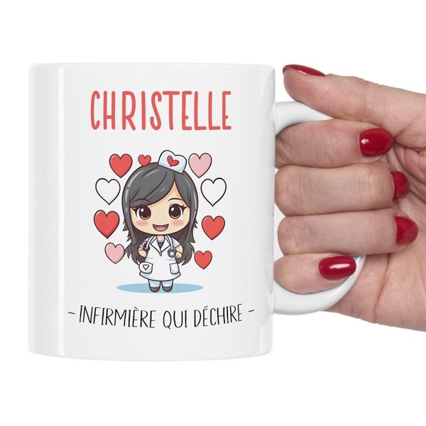 Cadeau infirmière, Cadeau Mug infimere, Tasse infirmier, Future infirmière / Cadeau personalisable, Cadeau personalisé,