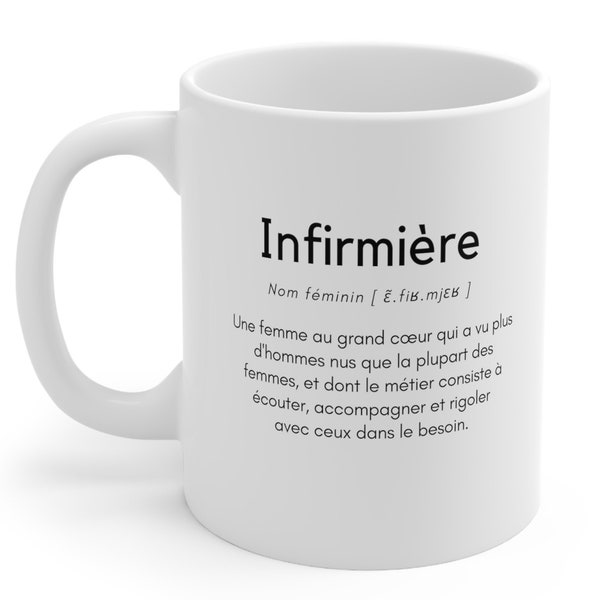 Idée cadeau infirmière, infirmière personnalisé, Cadeaux Mug infirmiere, Noël infirmiere, Cadeau anniversaire, infirmier personnalisable