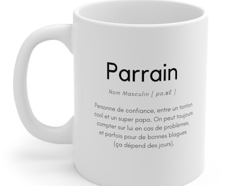 Idea de regalo de padrino, padrino personalizado, regalos de taza de padrino, regalo de Navidad de padrino, regalo de cumpleaños, padrino personalizable