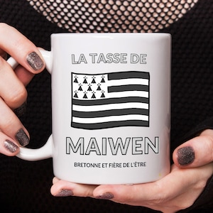 Ideia de presente bretão, Bretanha personalizada, presentes de caneca bretão, presente de Natal Breizh, presente de aniversário, bretão personalizável