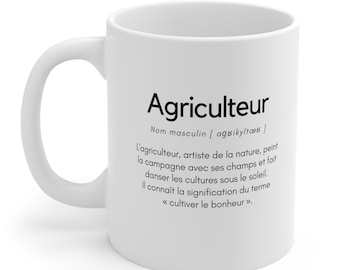 Idée cadeau agriculteur, agricultrice personnalisé, Cadeaux Mug agriculteur, Cadeau Noël agriculteur