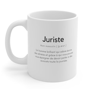 Idée cadeau juriste, juriste personnalisé, Cadeaux Mug juriste, Cadeau Noël juriste, Cadeau anniversaire, juriste personnalisable