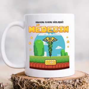 Idea de regalo de médico, médico personalizado, regalos de taza de médico, regalo de diploma de medicina, regalo de cumpleaños, médico personalizable
