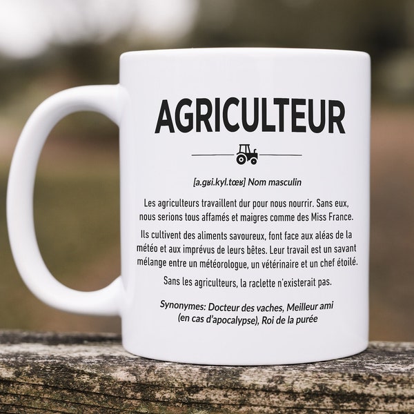 cadeau agriculteur, mug agricultrice, tasse fermier