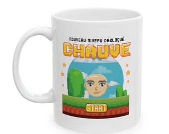 Bald Gift Idea, Bald Mug Gifts, Bald Uncle Mug, Bald Gift Ideas, Birthday Gift, Bald Man Christmas Gift