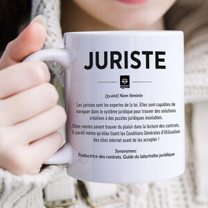 Cadeau amusant juriste, Mug humour juriste, Tasse drôle juriste, Futur magistrat