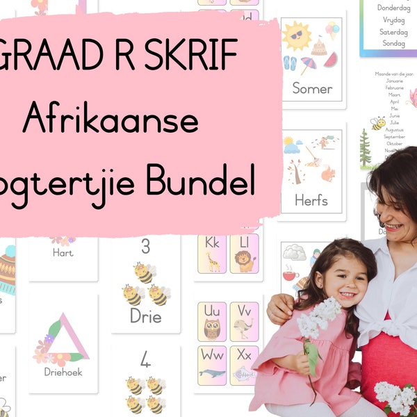 Kleuterskool hulpmiddel| Dogtertjie-pakket| Nommers| Seisoene| Dae| Maande| Bytjies| Blomme| Pienk| Getalle| Visualiseering| Tuisskool| NUUT