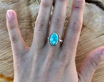 White water turquoise ring